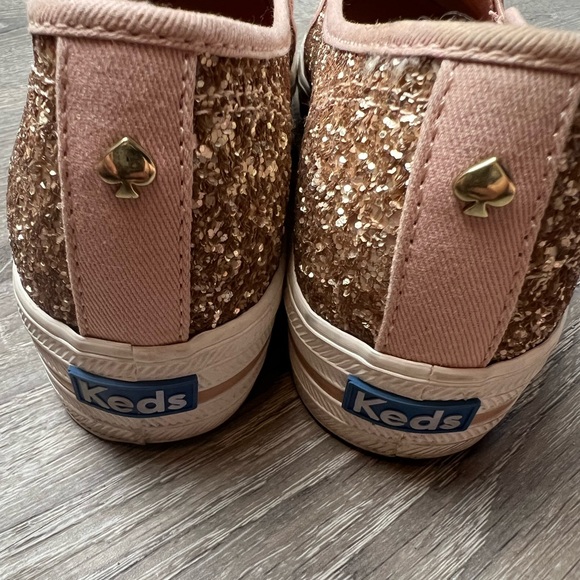 Kate Spade Keds Rose Gold Sparkle Shoes- 7.5 - Picture 4 of 7